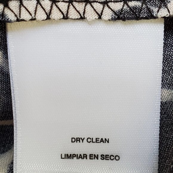 Kasper Black Tan Animal Print Drape Neck Stretchy Sleeveless Classic Dress Sz 4 - Picture 13 of 14